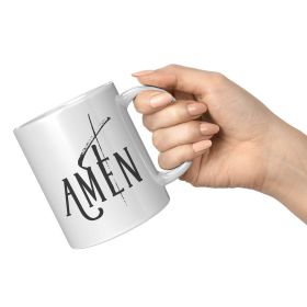 Ceramic Mug 11oz, Amen Christian Word Art