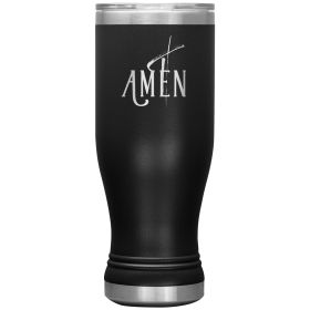 Boho Insulated Tumbler - 20oz, Amen, Engraved, Travel Mug