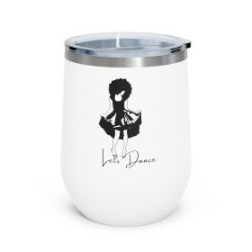 Insulated Tumbler - 12oz, Say It Soul, Lets Dance Black Line Art Print