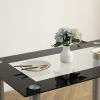 110cm Dining Table Tempered Glass Dining Table