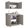 Cabinet Set Zeus, Garage, Light Gray