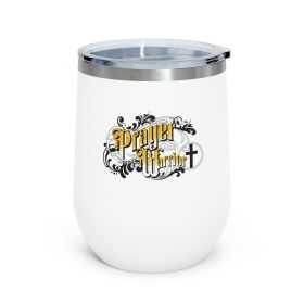 Insulated Tumbler - 12oz, Prayer Warrior Christian Inspiration, S6