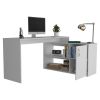 L-Shaped Desk Desti, Office, White