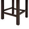 TOPMAX 4-Piece Counter Height Table Set with Socket and Leather Padded Stools, Espresso