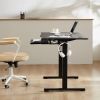 Sweetcrispy Electric Standing Desk with Keyboard Tray Large Ergonomic Computer Desk Home Office Desk,48 x 24 Inches Black