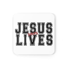 Home Decor, Coaster Set - 4 Piece Home/office, Jesus Saves Lives, Christian Inspiration