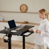 Sweetcrispy Electric Standing Desk with Keyboard Tray Large Ergonomic Computer Desk Home Office Desk,48 x 24 Inches Black