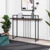 47.2" L Square Console Table - WALNUT & BLACK