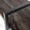 47.2" L Square Console Table - WALNUT & BLACK