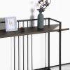 47.2" L Square Console Table - WALNUT & BLACK