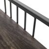 47.2" L Square Console Table - WALNUT & BLACK