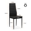 5 Pieces Dining Table Set for 4,Kitchen Room Tempered Glass Dining Table ,4 Faux Leather Chairs ,Black