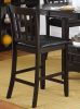 Traditional Design Dark Cherry Finish Counter Height Dining Set 5pc Table w Extension Leaf and 4 Counter Height Chairs