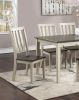 Transitional Dining Room Furniture 6pc Set Dual Tone Design Antique White / Gray Dining Table, Bench and 4x Side Chairs Solid wood Breakfast Kitchen