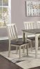 Transitional Dining Room Furniture 6pc Set Dual Tone Design Antique White / Gray Dining Table, Bench and 4x Side Chairs Solid wood Breakfast Kitchen