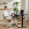 Sweetcrispy Electric Standing Desk with Keyboard Tray Large Ergonomic Computer Desk Home Office Desk,48 x 24 Inches Black